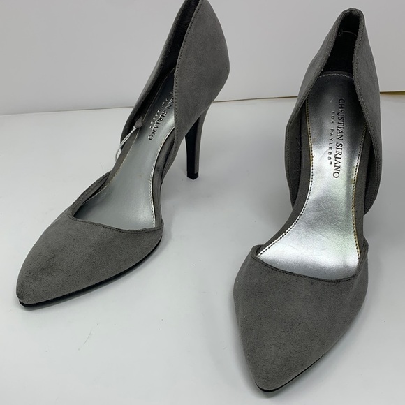 Christian Siriano for Payless Grey suede Heels size 7 1/2 4” stiletto heel - Picture 1 of 10